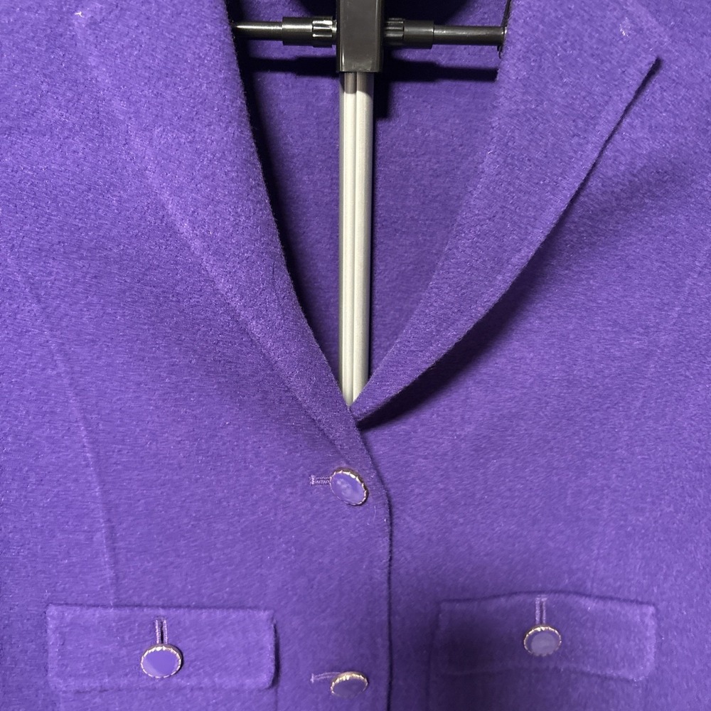Talbots Petites Purple Blazer /Jacket Women's  Size 2p - Picture 6 of 9